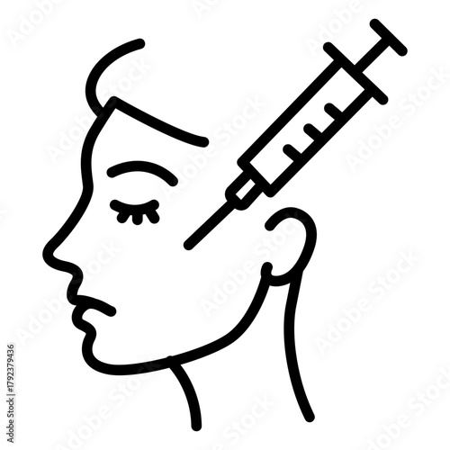 Filler Injection icon vector image. Can be used for Dermatology.