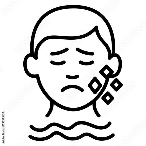 Flaky Skin icon vector image. Can be used for Dermatology.