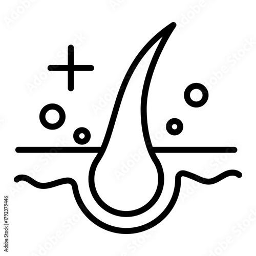 Folliculitis icon vector image. Can be used for Dermatology.