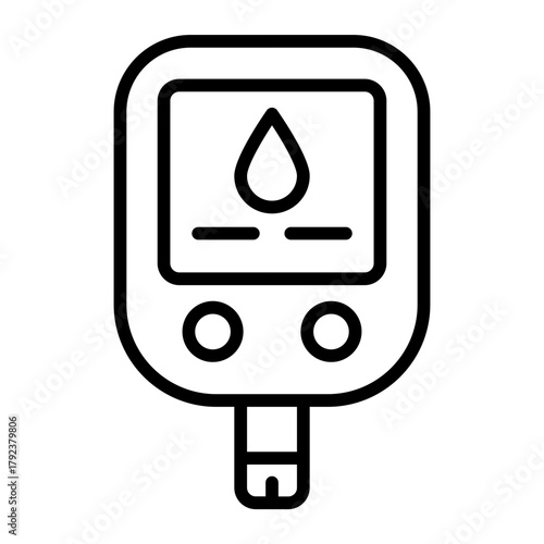Blood Sugar Monitor icon vector image. Can be used for Nursing Home.