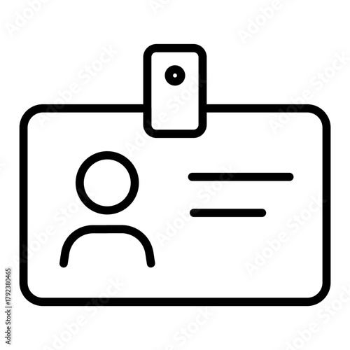 Resident ID Card icon vector image. Can be used for Nursing Home.