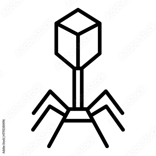 Bacteriophage icon vector image. Can be used for Tuberculosis.