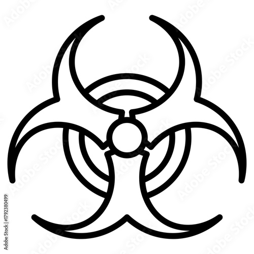 Biohazard Sign icon vector image. Can be used for Tuberculosis.