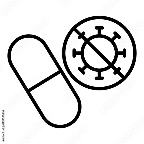 Drug Resistance icon vector image. Can be used for Tuberculosis.