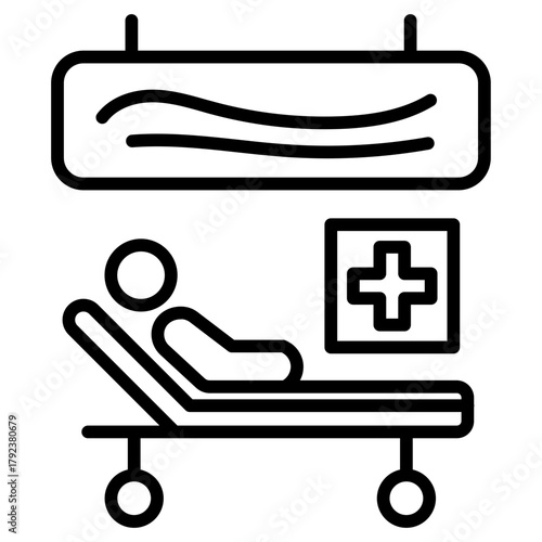 Emergency Ward icon vector image. Can be used for Tuberculosis.
