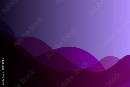 Abstract purple gradient background with smooth flowing wave shapes and soft layered curves, creating a modern, elegant, and calming design ideal for digital, branding, or presentation projects.