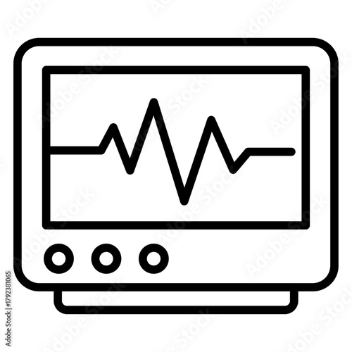 Patient Monitor icon vector image. Can be used for Tuberculosis.