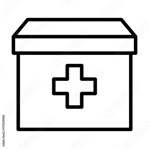 Treatment Box icon vector image. Can be used for Tuberculosis.