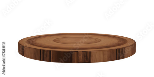 Grain texture isolated wood with natural podium circular
