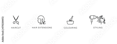 Trending Beauty Salon Icons Vector Set (EPS format)