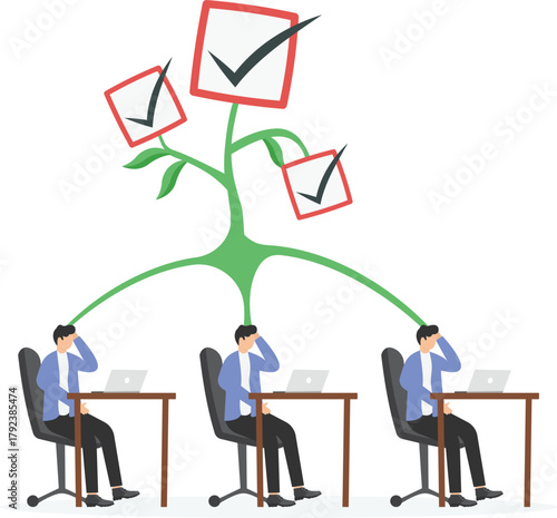 Brainstorming to finding best idea for business, teamwork, collaboration,

