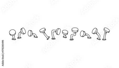 Abstract illustration of repetitive circular shapes design