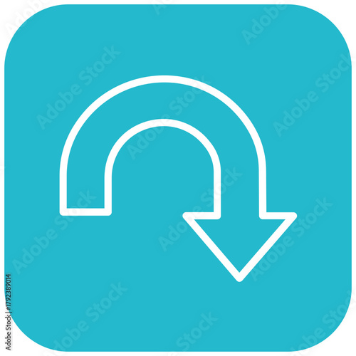 Vector Design Turn Down Icon Style