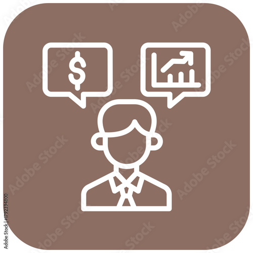 Vector Design Financial Advisor Icon Style