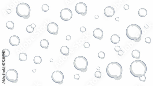 Bubbles on a white background