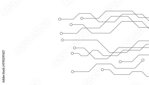Abstract futuristic circuit board Illustration, Circuit board with various technology elements. Circuit board pattern for technology background. Vector illustration
