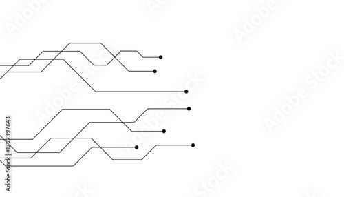 Abstract futuristic circuit board Illustration, Circuit board with various technology elements. Circuit board pattern for technology background. Vector illustration