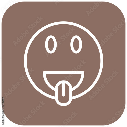 Vector Design Tongue Out Icon Style