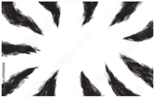 モヤモヤした集中線