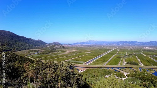 The fertile Neretva Valley in the Dalmatia region of Croatia, Europe
