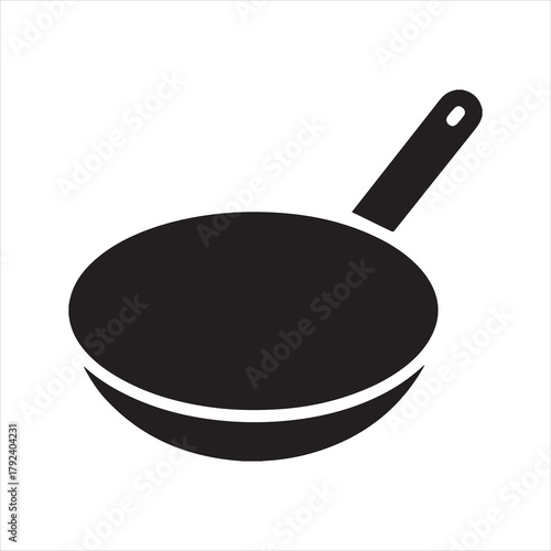 wok pan icon vector illustration