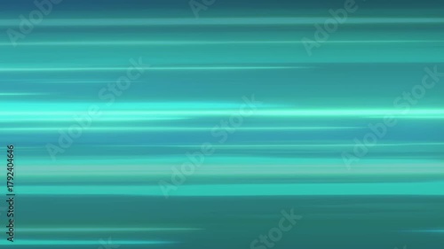 Turquoise anime speed lines moving fast across a bright background. Dynamic horizontal motion effect with glowing streaks and smooth energy flow, perfect for manga action scenes