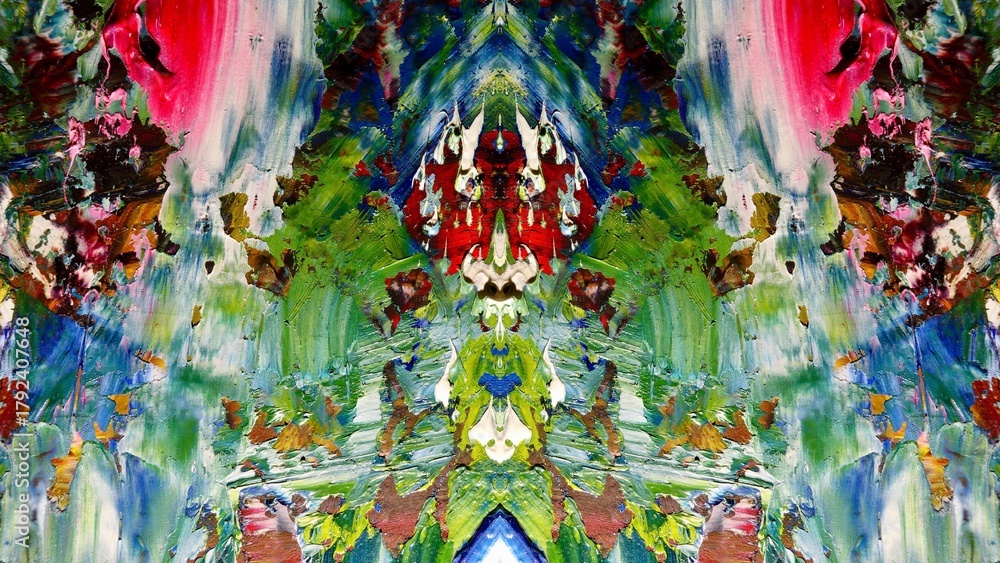 Fototapeta premium Abstract art background . Hand painting artwork on canvas .