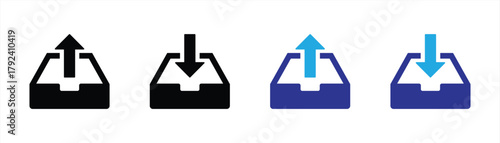 Upload and Download Icon Set