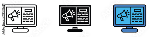 Advertising icon vector. targeted online marketing symbol. vector illustration.