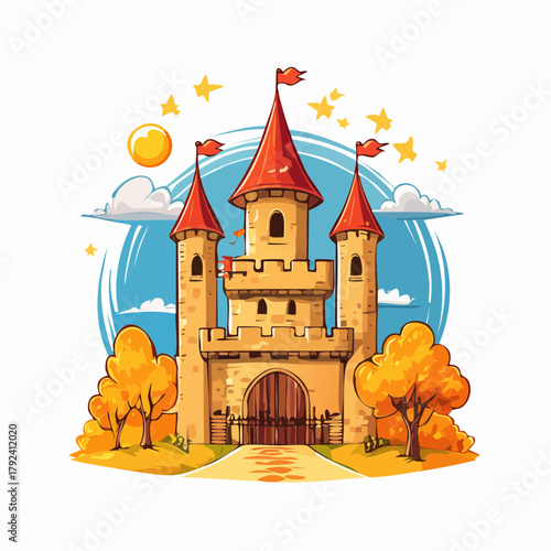 Schloss - Cartoon Comic Stil