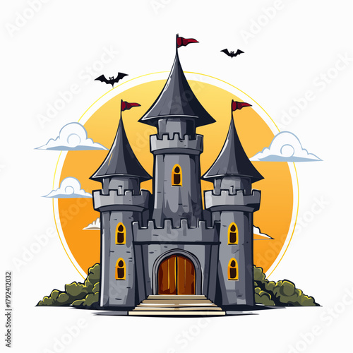 Schloss - Cartoon Comic Stil