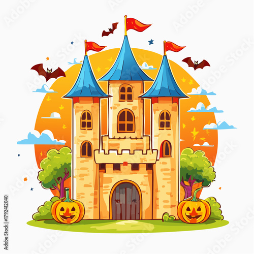 Schloss - Cartoon Comic Stil