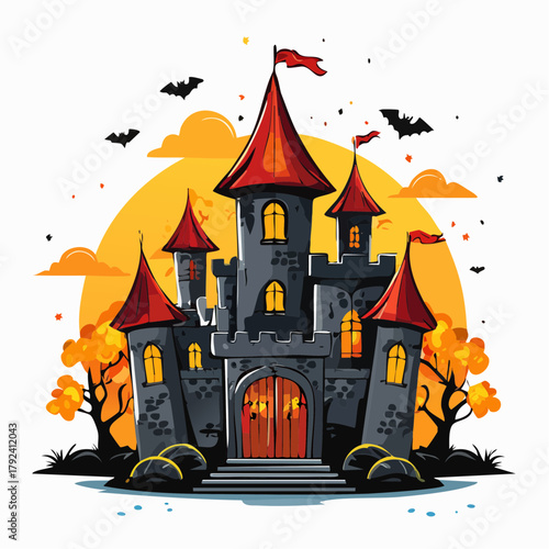 Schloss - Cartoon Comic Stil