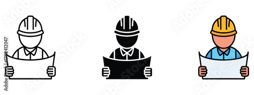 Engineer icon vector. construction worker symbol. vector illustration.