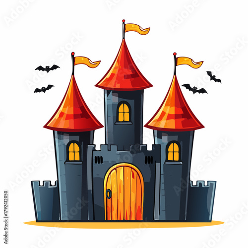 Schloss - Cartoon Comic Stil