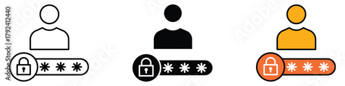 Secure Login icon vector. digital security and account access symbol. vector illustration.