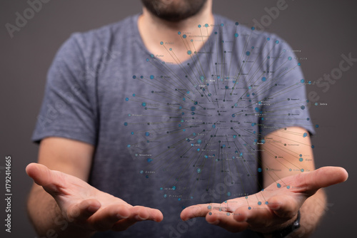 Close-up of a man holding a...
