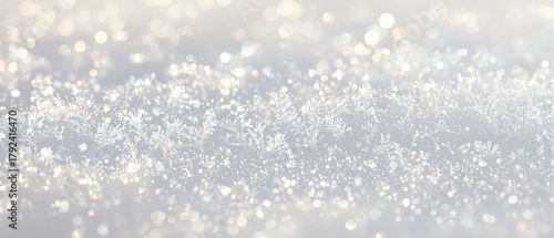 Frosty background with sparkles and soft white textures for Christmas  
