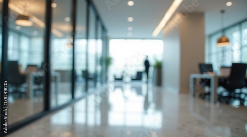Wallpaper Mural Pasillo de oficina moderno con efecto borroso Torontodigital.ca