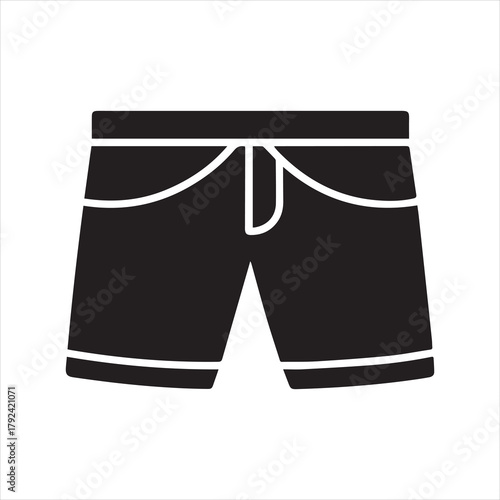 swim shorts stencil icon vector illustration