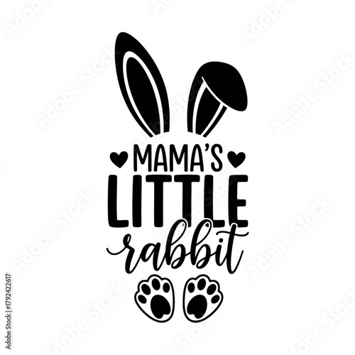 Mama s little rabbit easter bunny ears silhouette