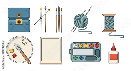 Craft supplies for creative projects ready for your next art masterpiece or hobby craft