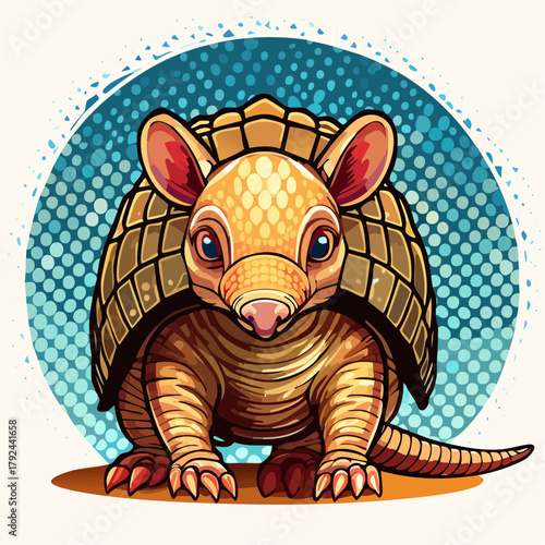 Gürteltier - Cartoon Comic Stil