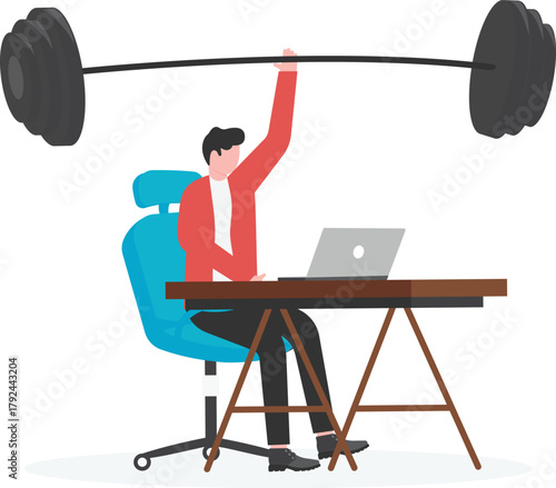 cooperation, success in business concepts.Flat vector illustration.
