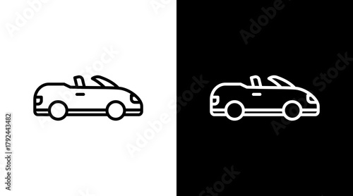 Cabriolet Icon Set Multiple Style Collection