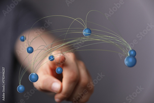 Abstract image of a hand in...