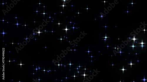 Glowing Glitter Light Effect Background with Sparkling Particles and Stars for Christmas and New Year