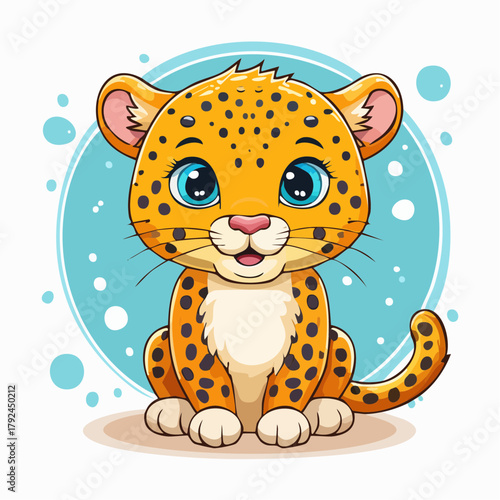 kleiner Leopard - Cartoon Comic Stil