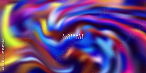 Vivid abstract background with dynamic swirls of blue, pink, purple, and yellow hues blending in smooth motion. Perfect for creative digital art,