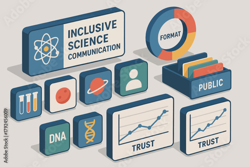 Illustrated elements of inclusive science communication and public engagement
